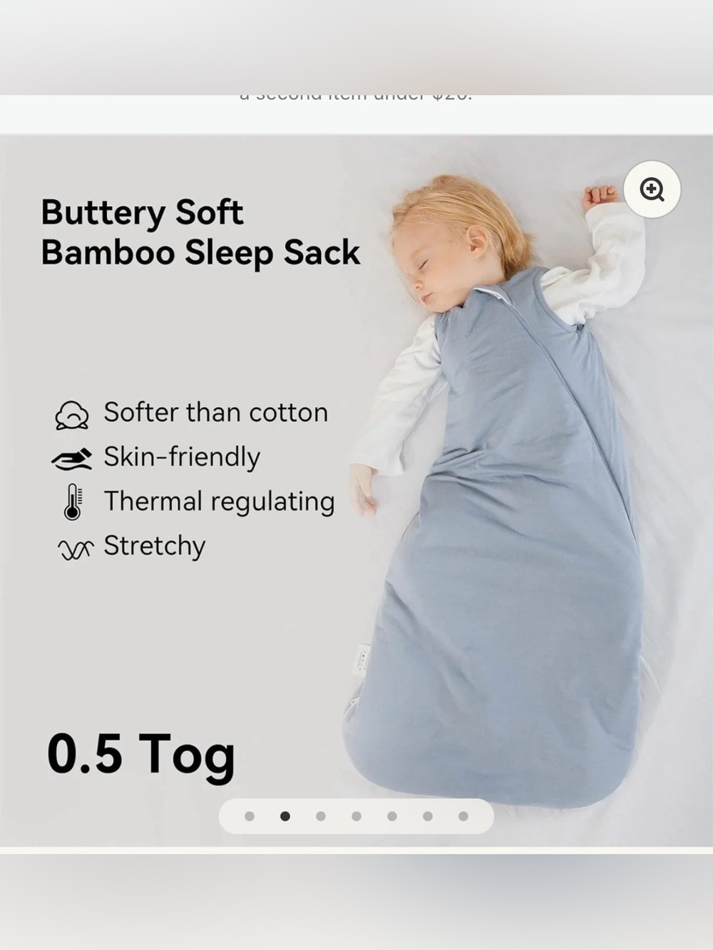 BubblePanda Bamboo Sleep Sack 0.5 Tog , size XL (18-24)months